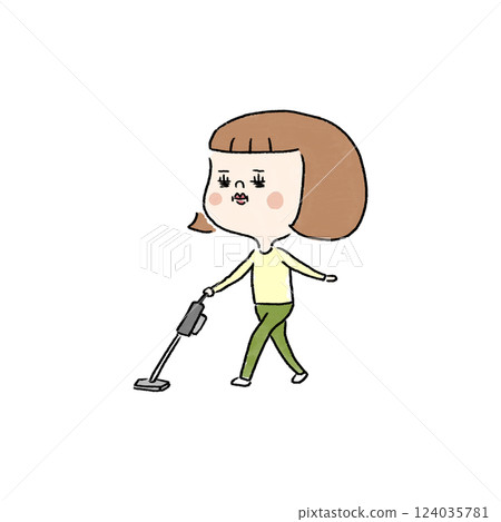 無繩吸塵的女人 無繩吸塵的女人 124035781