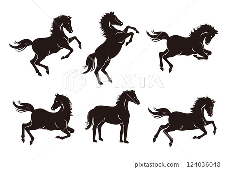 Horse illustration set 01 Horse illustration set 01 124036048
