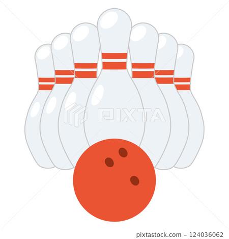 保齡球和球 124036062