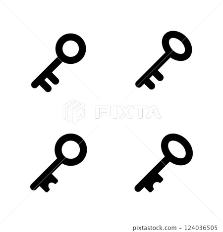 Key icon illustration set 124036505
