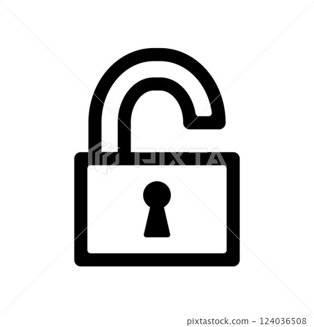 Padlock icon illustration 124036508