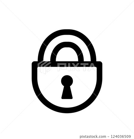 Padlock icon illustration 124036509