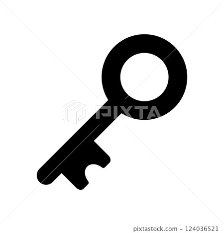 Key icon illustration Key icon illustration 124036521