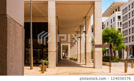 The skyline of West Bay and Doha City Center during sunrise, Qatar The skyline of West Bay and Doha City Center during sunrise, Qatar 124036576