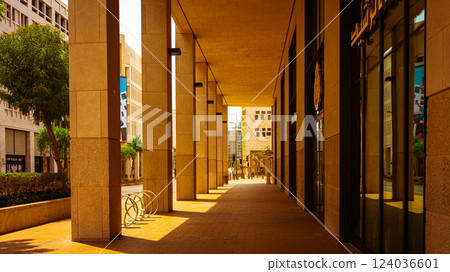 The skyline of West Bay and Doha City Center during sunrise, Qatar The skyline of West Bay and Doha City Center during sunrise, Qatar 124036601
