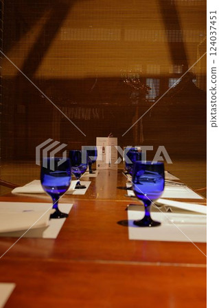 Desk with glasses 124037451