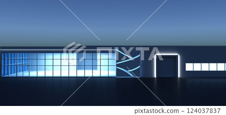 3d render exterior mall, exterior visualization, 3D illustration 3d render exterior mall, exterior visualization, 3D illustration 124037837