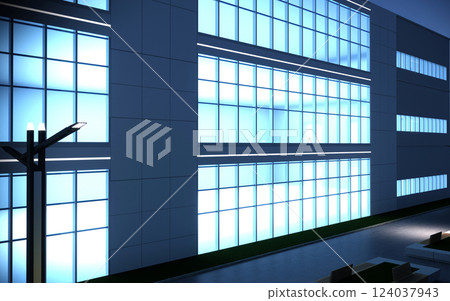 3d render exterior mall at night, exterior visualization, 3D illustration 3d render exterior mall at night, exterior visualization, 3D illustration 124037943