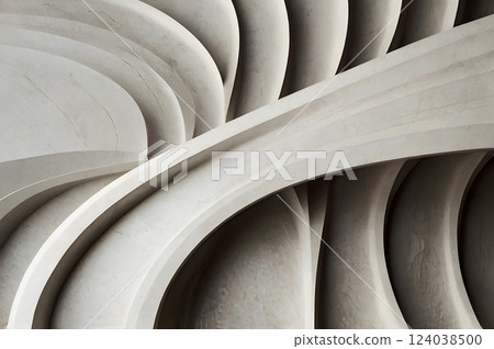 abstract structure of white columns 124038500