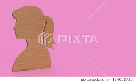The Woman plat for female or  feminine concept 3d Rendering. 124038723