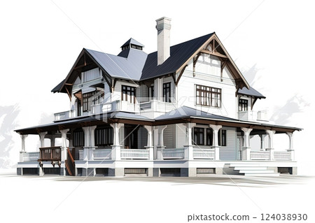 Grand Estate with Welcoming Porch 124038930