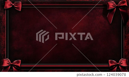 優雅的背景，配有華麗的天鵝絨絲帶和裝飾 124039078