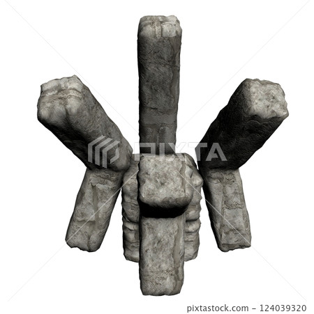 altar monument, 3d visualization, illustration altar monument, 3d visualization, illustration 124039320