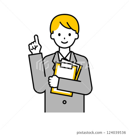 Upper body pose_simple office worker male 16 124039536