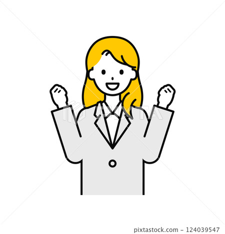 Upper body pose_simple office worker woman 06 124039547