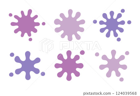 Colorful paint ink stain splash purple 124039568