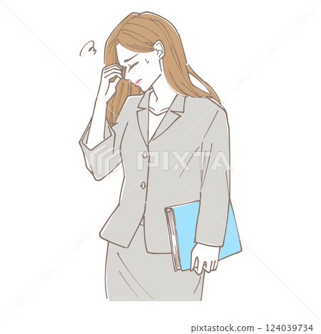 A tired business woman A tired business woman 124039734