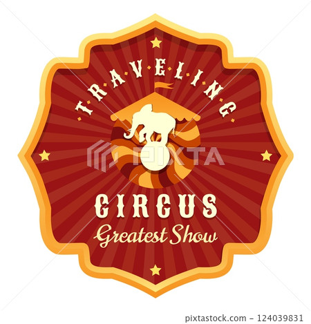 Traveling circus carnival show emblem Traveling circus carnival show emblem 124039831