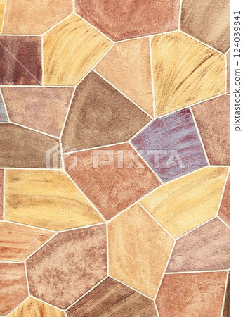 Colorful stone tiles, background, texture 124039841