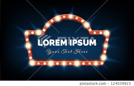 Shining retro billboard 124039923