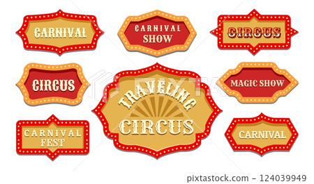 Light bulb cartoon signboards 124039949