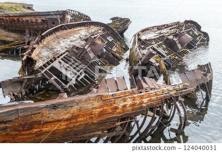 Cemetery of ships in the Murmansk region Cemetery of ships in the Murmansk region 124040031