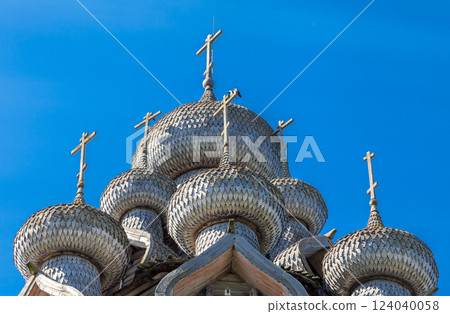 Wooden church on island Kizhi, Russia 124040058
