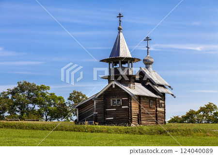Wooden church on island Kizhi, Russia 124040089