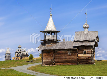 Wooden church on island Kizhi, Russia 124040093