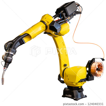 Isolated automatic welding robot arm 124040331