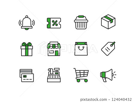 商店/超市圖標集 124040432