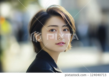 街頭工作的職業女性的“AI 生成圖像” 街頭工作的職業女性的“AI 生成圖像” 124040713