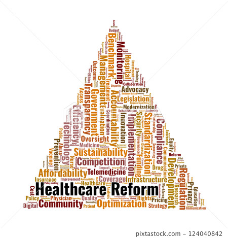 Healthcare Reform Word Cloud. Key Concepts in Policy, Access, and Innovation 124040842