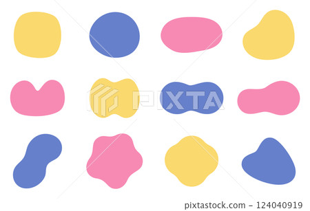 彩色蓬鬆流體形狀套裝 彩色 124040919