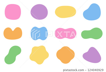 多彩蓬鬆流體形狀套裝流行 124040929