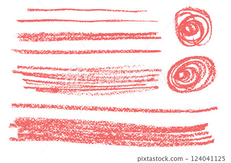 Crayon underline set. Pencil scribble lines pack. Vector hand drawn strikethrough brush strokes illustration isolated. Red highlights handwritten thick and thin shapes. Chalk emphasis figure Crayon underline set. Pencil scribble lines pack. Vector hand drawn strikethrough brush strokes illustration isolated. Red highlights handwritten thick and thin shapes. Chalk emphasis figure 124041125