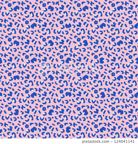 Abstract camouflage seamless pattern. Bold color leopard or ocelot print allover background. Jaguar fur continuous vector hand drawn ornament. Surface pattern design animalistic motif Abstract camouflage seamless pattern. Bold color leopard or ocelot print allover background. Jaguar fur continuous vector hand drawn ornament. Surface pattern design animalistic motif 124041141