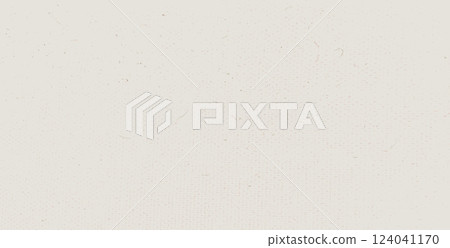 Beige grain paper texture. Rice paper. Neutral tone background with noise and speckles. Pale egg shell wrapping backdrop. Korean grunge bg. Vector craft scrapbooking textured overlay. 124041170