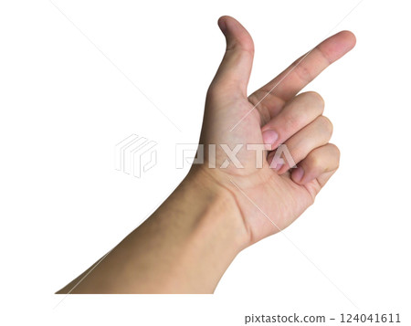 Closeup of a hand gesturing, pointing direction. Perfect for websites, apps, or presentations needing a simple, clean directional element. Represents guidance, choice, or decisionmaking. Closeup of a hand gesturing, pointing direction. Perfect for websites, apps, or presentations needing a simple, clean directional element. Represents guidance, choice, or decisionmaking. 124041611