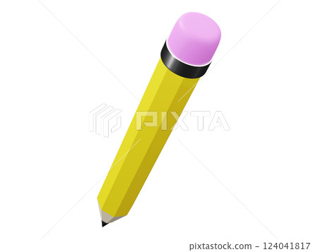 A vibrant yellow pencil with a pink eraser, angled dynamically against a white background. This image symbolizes creativity, learning, and new beginnings. A vibrant yellow pencil with a pink eraser, angled dynamically against a white background. This image symbolizes creativity, learning, and new beginnings. 124041817