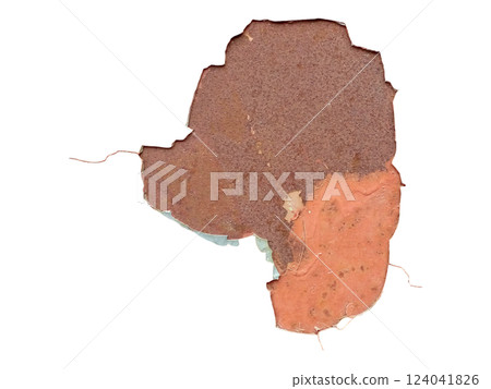 Abstract texture of peeling paint reveals layers of color, hinting at age and decay.  A compelling metaphor for times passage or hidden depths. 124041826