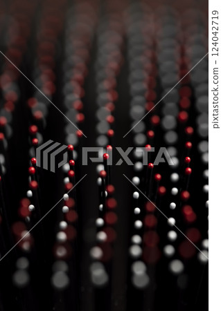 red and white plastic tips on the comb in black red and white plastic tips on the comb in black 124042719