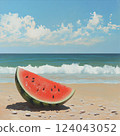 盛夏的海和西瓜 124043052
