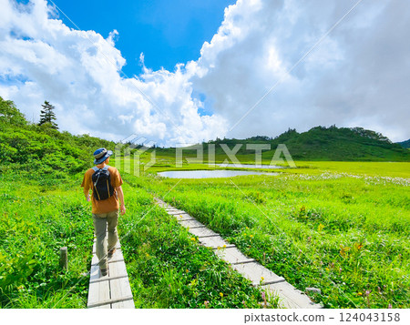 Hiuchi and Myoko mountain climbing in summer (Tengu's Garden) 124043158