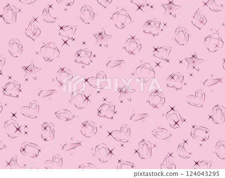 切割玻璃圖案，3 粉紅色 B 124043295