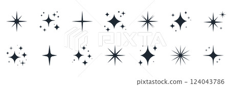 Abstract Starburst Icons Solid Icon Set. Sparkle And Shine Silhouette Symbol Collection. Isolated Vector Illustration Abstract Starburst Icons Solid Icon Set. Sparkle And Shine Silhouette Symbol Collection. Isolated Vector Illustration 124043786