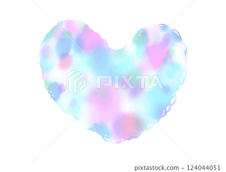 Colorful hearts with blurred patterns 124044051
