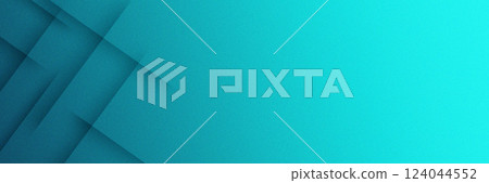 Abstract turquoise background with geometric lines and grainy texture. 124044552
