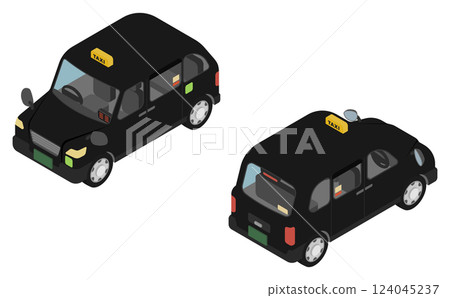 Isometric illustration: Taxi 124045237