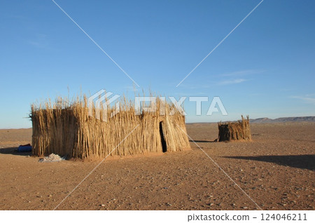 Morocco, Sahara Desert, Merzouga, Berber house Morocco, Sahara Desert, Merzouga, Berber house 124046211